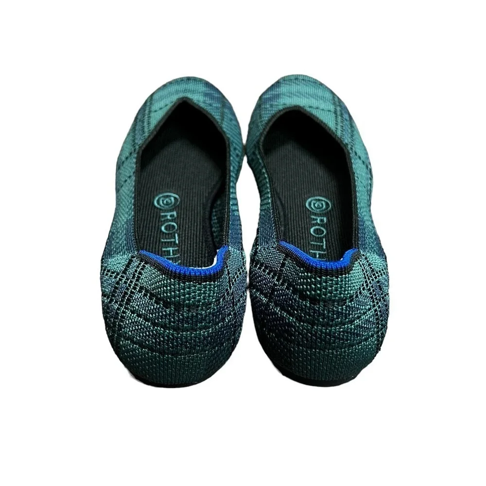 Rothy’s The flat Pine Plaid Green‎ Limited Edition Size 7.5
